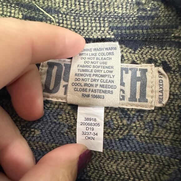 Duluth Trading Jacket Snap Button Aztec Western Tribal Quilt Lined Size Large - Picture 3 of 5